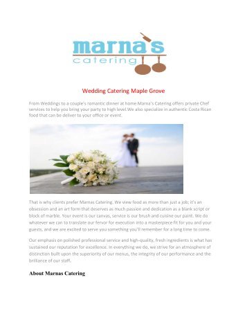 Wedding Catering Maple Grove