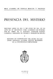 presencia del misterio - Real Academia de Ciencias Morales y ...