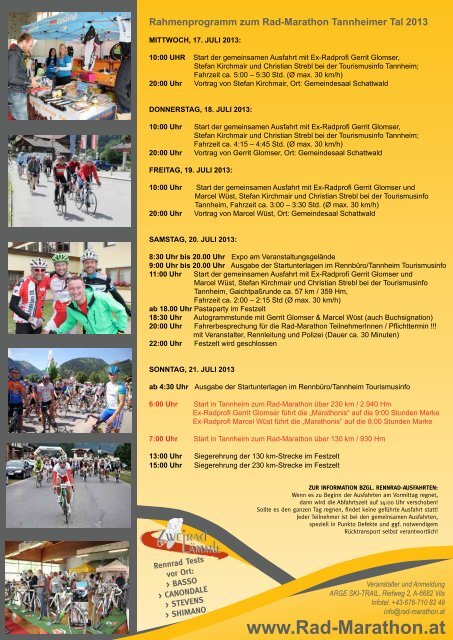 Ausschreibung 2013 - Rad-Marathon Tannheim