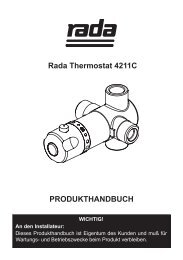 Handbuch (PDF) - Rada Armaturen GmbH