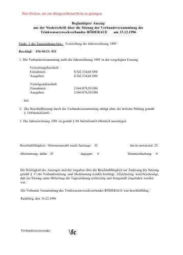 JahresabschluÃ 1995 des TZV RÃ¶deraue - Familie Spiegel in ...