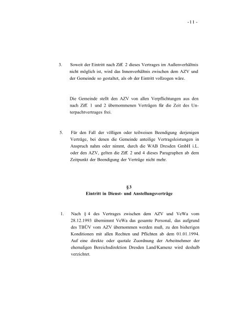 Niederschrift der AZV-Versammlung vom 01.06.1994