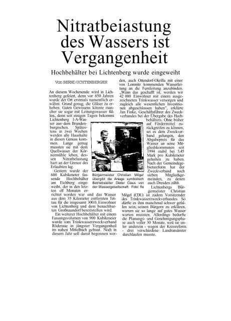 Niederschrift der TZV-Versammlung vom 28.09.2000