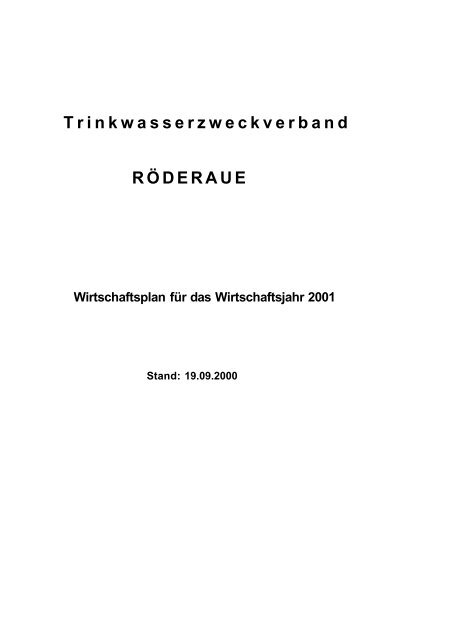 Niederschrift der TZV-Versammlung vom 28.09.2000