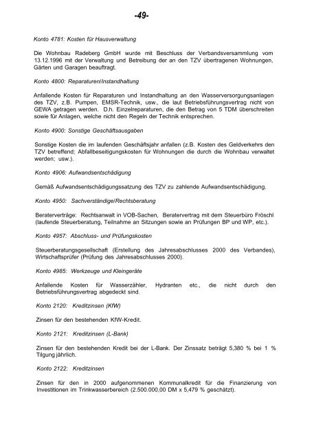 Niederschrift der TZV-Versammlung vom 28.09.2000