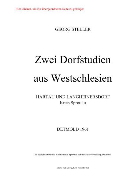 Zwei Dorfstudien aus Westschlesien - Familie Spiegel in Radeberg