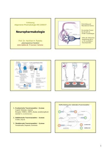 Vorlesung Neuropharmakologie WS 2006/07 - Heinfried H. Radeke