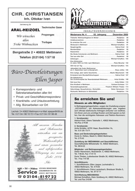 Dezember 2005 - Aule Mettmanner