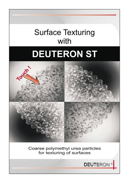 Brochure "Surface Texturing with DEUTERON ST" - Deuteron GmbH