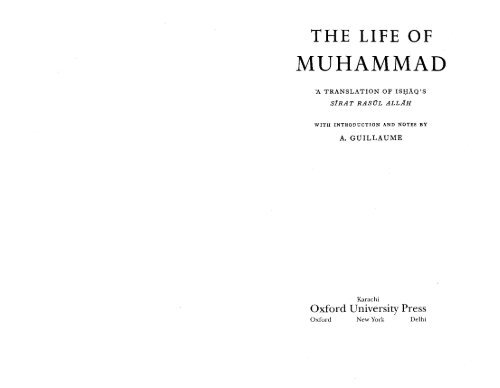 Guillaume--Life of Muhammad.pdf - Radical Truth