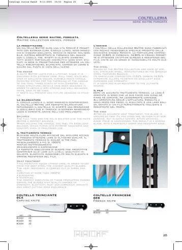 PENTOLAME COLTELLERIA COLTELLO TRINCIANTE 8CA ... - Radif