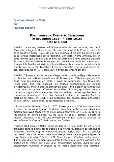 Lire le texte au format PDF - Radio Silence