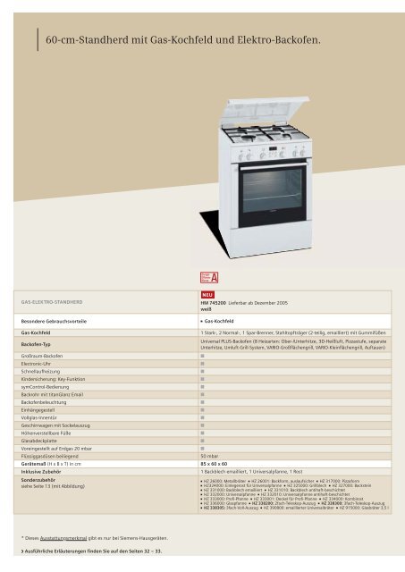 s Herde und Mikrowellen - Siemens Hausgeräte