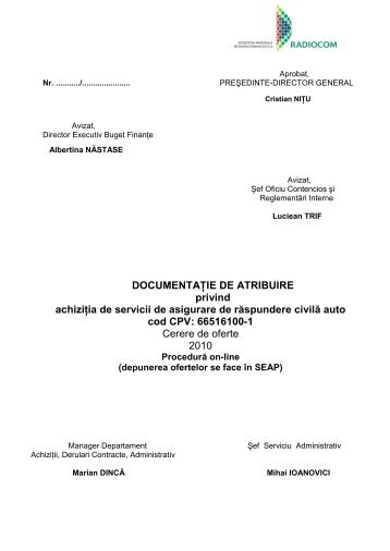 DOCUMENTATIE DE ATRIBUIRE RCA.pdf - Radiocom