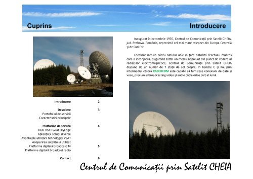 Centrul de Comunicaţii prin Satelit CHEIA - Radiocom