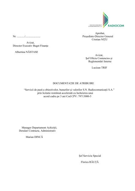 Documentatie De Atribuire Pdf Radiocom