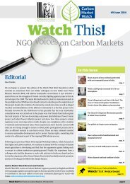 NGO Views on Carbon Markets