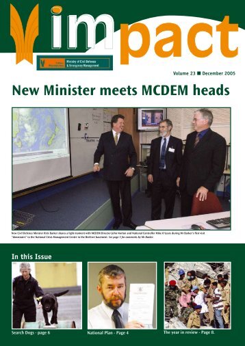 New Minister meets MCDEM heads - Ministry of Civil Defence and ...