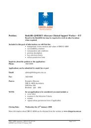 QMERIT Aftercare Clinical support Worker Redcliffe PD ... - Drug Arm