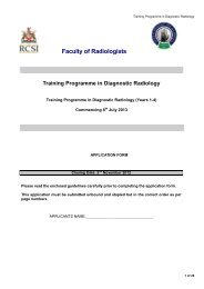 Training Programme Diagnostic Radiology Application Form