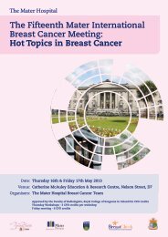 The Fifteenth Mater International Breast Cancer Meeting - Faculty of ...