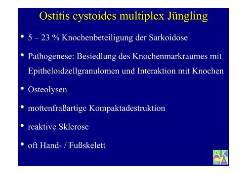 Sarkoidose - Institut für Radiologie, Nuklearmedizin und ...