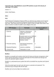 Instructions for using MedHub to record CPD activities as part of the ...