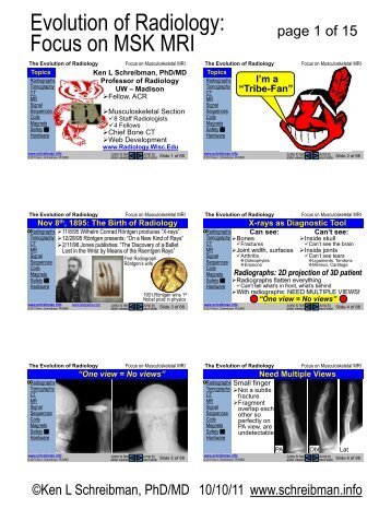 Principles of MRI - Department of Radiology