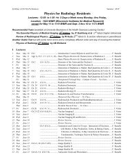 Physics for Radiology Residents