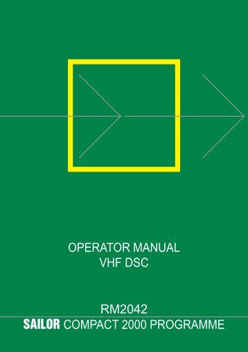 operator manual vhf dsc rm2042 sailor compact 2000 ... - Polaris-as.dk