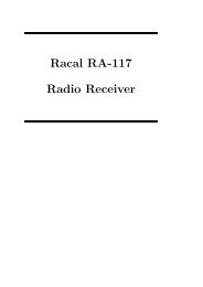 Racal RA-117 Radio Receiver - QSL.net