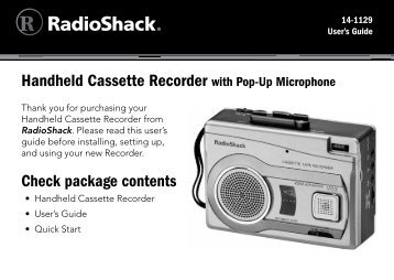 Cassette Recorder - Radio Shack