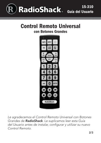 Control Remoto Universal - Radio Shack