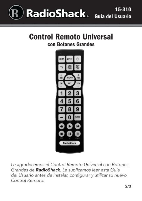Control Remoto Universal - Radio Shack