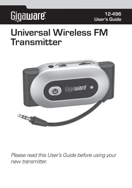 Universal Wireless FM Transmitter - Radio Shack