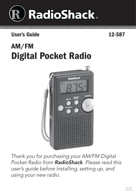 Digital AM/FM Pocket Radio - Radio Shack