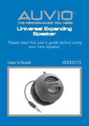 AUVIO Universal Expanding Speaker (User's Guide) - Radio Shack