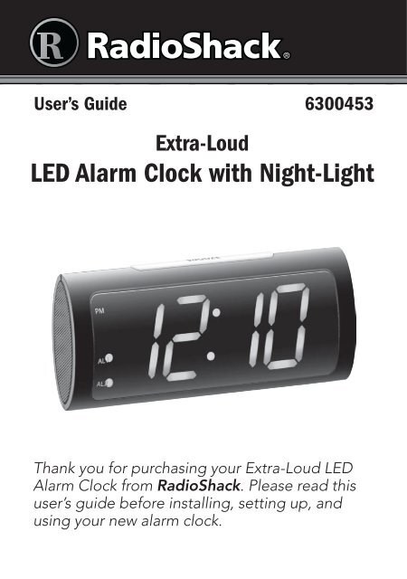 LED Alarm Clock with Night Light Radio Shack