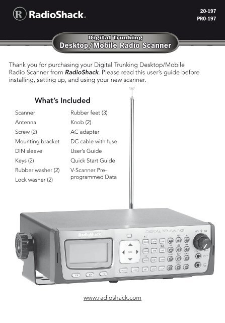 Digital Trunking â Desktop/Mobile Radio Scanner - Radio Shack