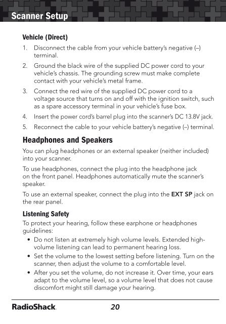 Digital Trunking â Desktop/Mobile Radio Scanner - Radio Shack