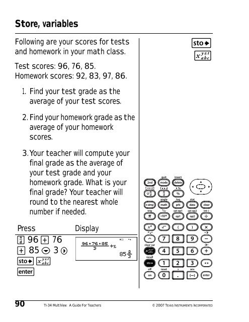 Texas Instruments TI-34 MultiView? Scientific ... - Radio Shack