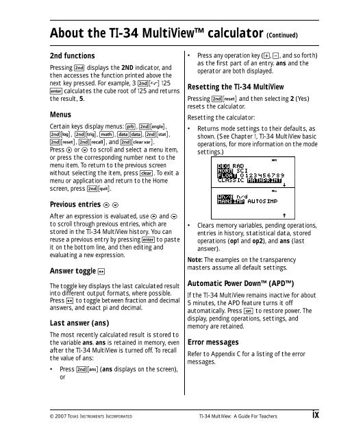 Texas Instruments TI-34 MultiView? Scientific ... - Radio Shack