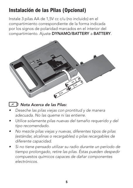 Radio de Emergencia AM/FM - Radio Shack