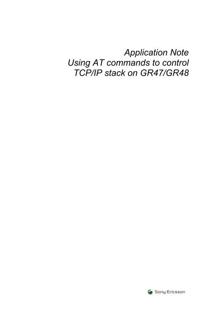 Application Note Using AT commands to control ... - Radioterminal