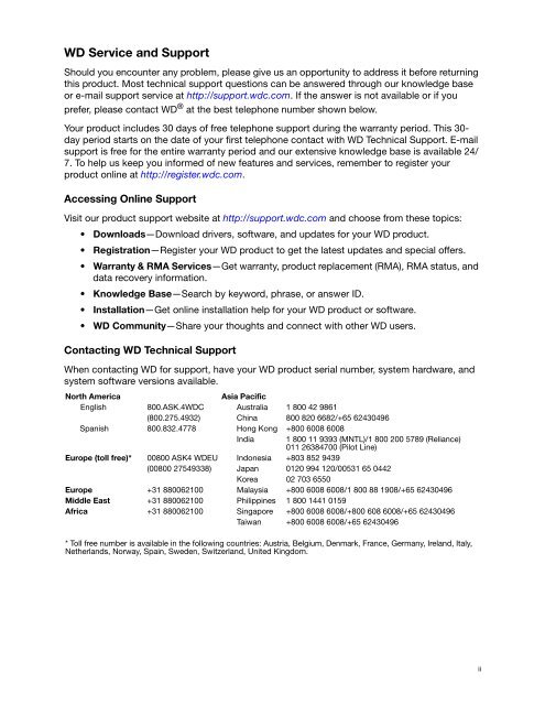 WD SmartWare Software User Manual - Radio Shack