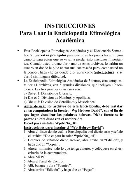 Enciclopedia EtimolÃ³gica AcadÃ©mica Contenido de ... - Radio Verdad