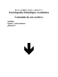 Enciclopedia EtimolÃ³gica AcadÃ©mica Contenido de ... - Radio Verdad