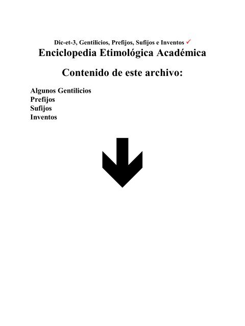 Enciclopedia EtimolÃ³gica AcadÃ©mica Contenido de ... - Radio Verdad