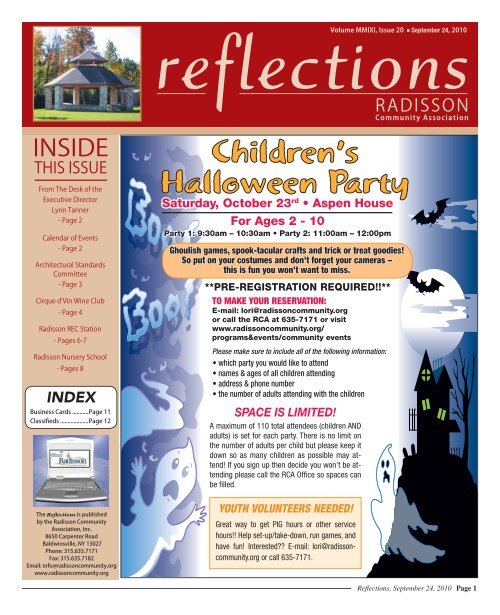 Reflections Radisson Community Association