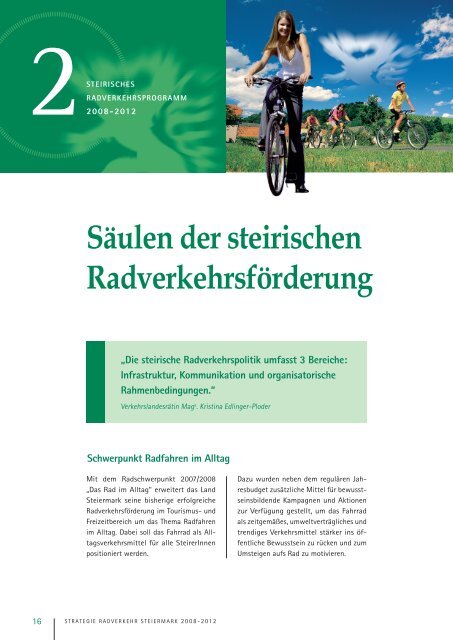 Strategie Radverkehr Steiermark 2008 - 2012 - Radland - Steiermark